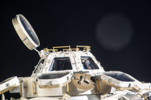 side view of cupola on ISS